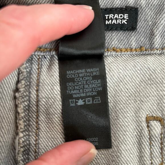 DKNY Urban Aviator Gray Denim Jean Mini Skirt 100% Cotton Back Pockets NWT 4 - Picture 11 of 12
